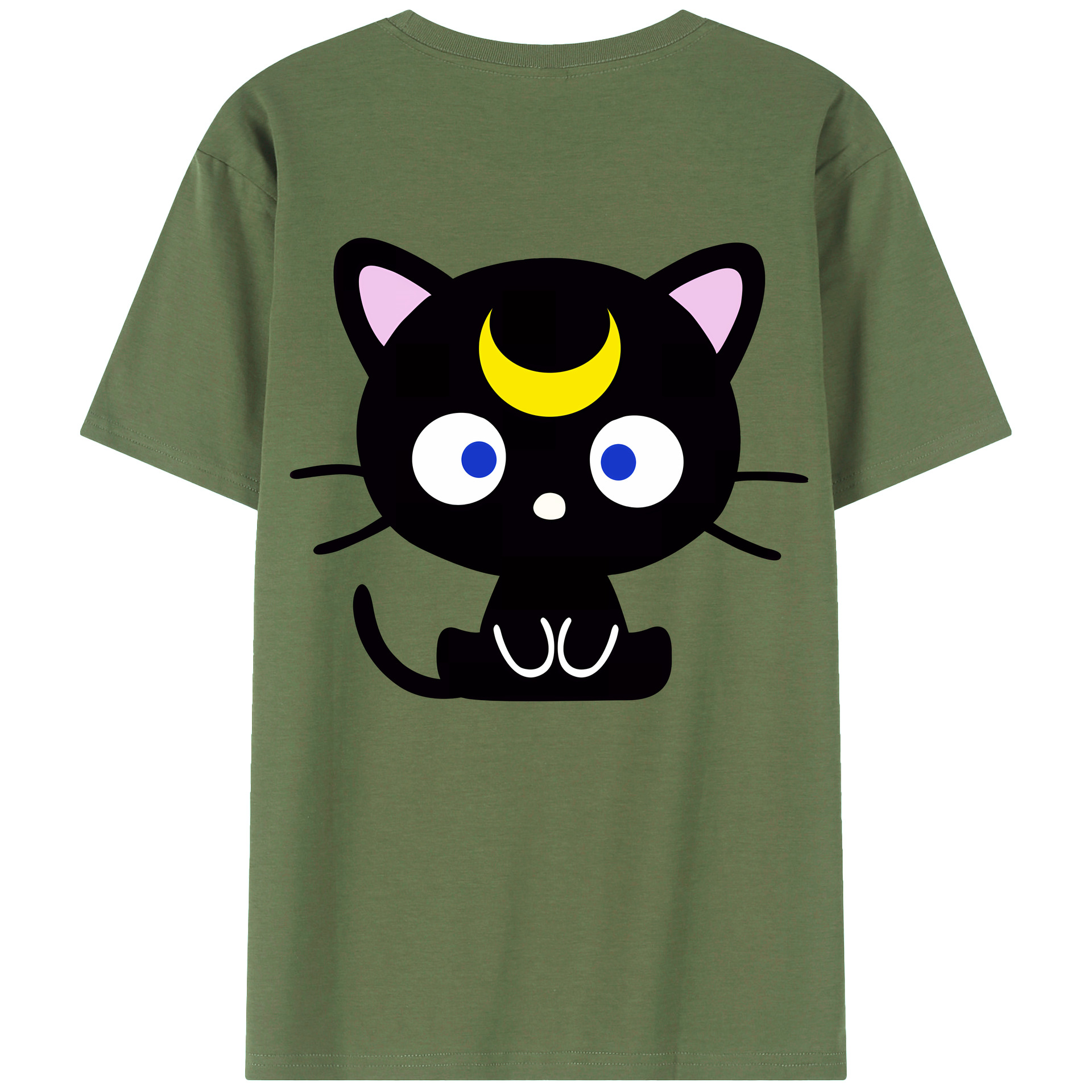 （画像用） 美少女戦士セーラームーン Sailor Moon 綿100％ メンズ半袖Tシャツ（バックプリント） 通気性